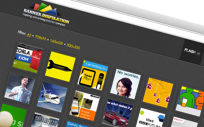 Flash banner inspiration website built with PHP, MySQL and JQuery. Bannerspiration.com