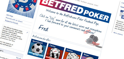 Betfred's welcome page for Facebook