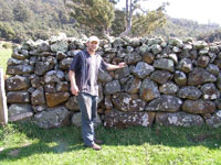 Old Tasmanian Dry Stone Wall