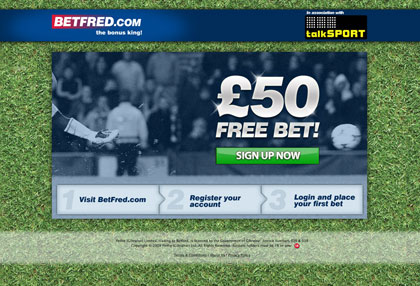 Landing page: Betfred Sports